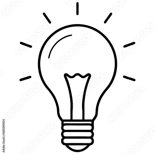 Brighten Your Projects with a Creative Glowing Lightbulb Vector Illustration for Innovative Ideas
