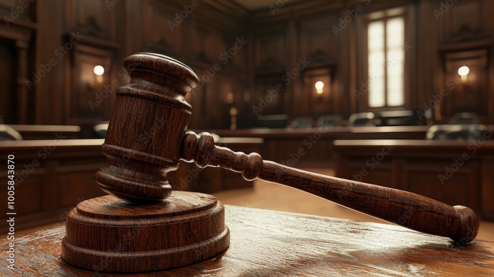 A courtroom where corruption is the gavel, striking down fairness with each heavy blow A courtroom where corruption is the gavel, striking down fairness with each heavy blow