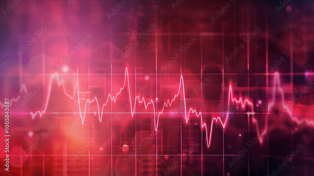 Detailed Cardiogram Illustration on Grid Background Representing Heart Health and Medical Monitoring Concepts Detailed Cardiogram Illustration on Grid Background Representing Heart Health and Medical Monitoring Concepts