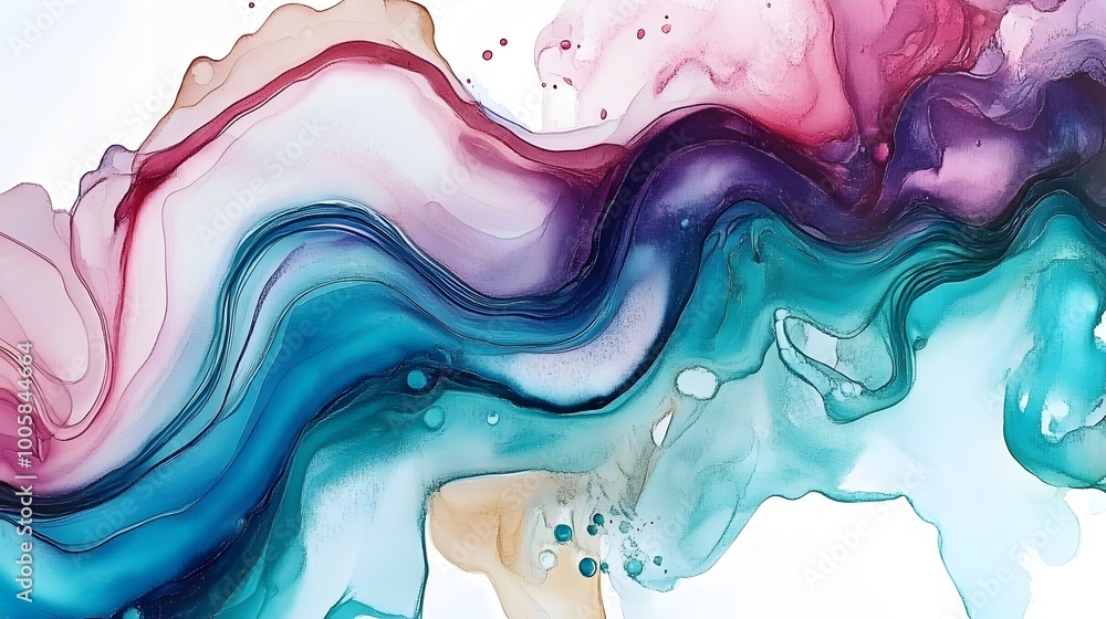 Abstract Blue Purple Pink Swirls Liquid Art Painting Abstract Blue Purple Pink Swirls Liquid Art Painting
