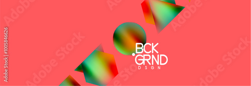 Fluid color geometric shapes abstract background. Vector Illustration For Wallpaper, Banner, Background, Card, Book Illustration, landing page