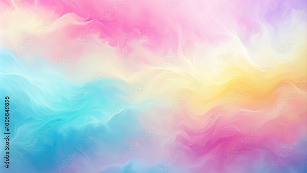 Abstract Swirling Pastel Landscape with Smooth Transitions of Colors Abstract Swirling Pastel Landscape with Smooth Transitions of Colors