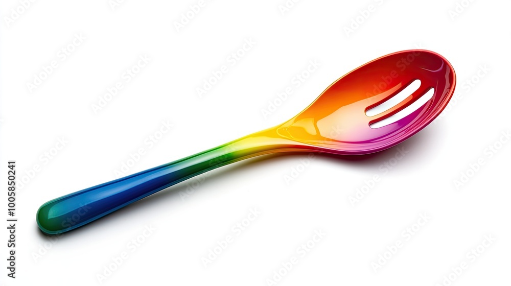 A colorful rainbow spoon with a sleek design, perfect for serving and adding joy to any dining experience. A colorful rainbow spoon with a sleek design, perfect for serving and adding joy to any dining experience.