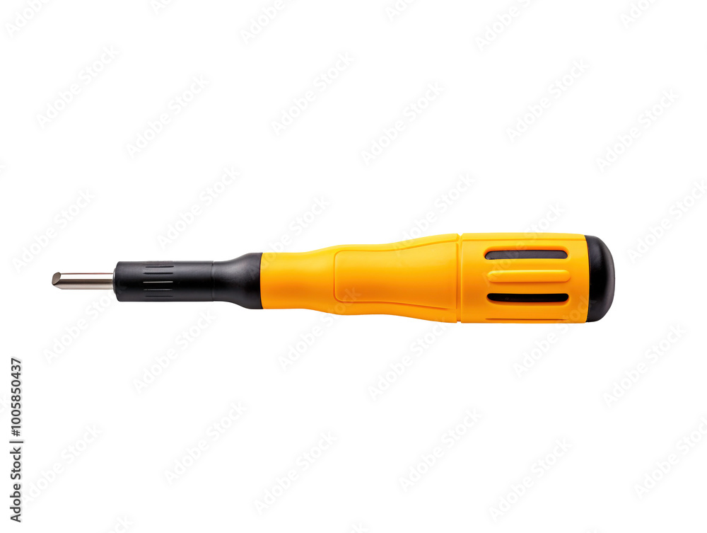 a yellow and black screwdriver a yellow and black screwdriver