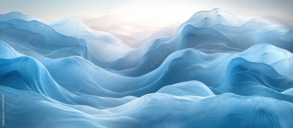 Abstract Blue Mountain Landscape Abstract Blue Mountain Landscape