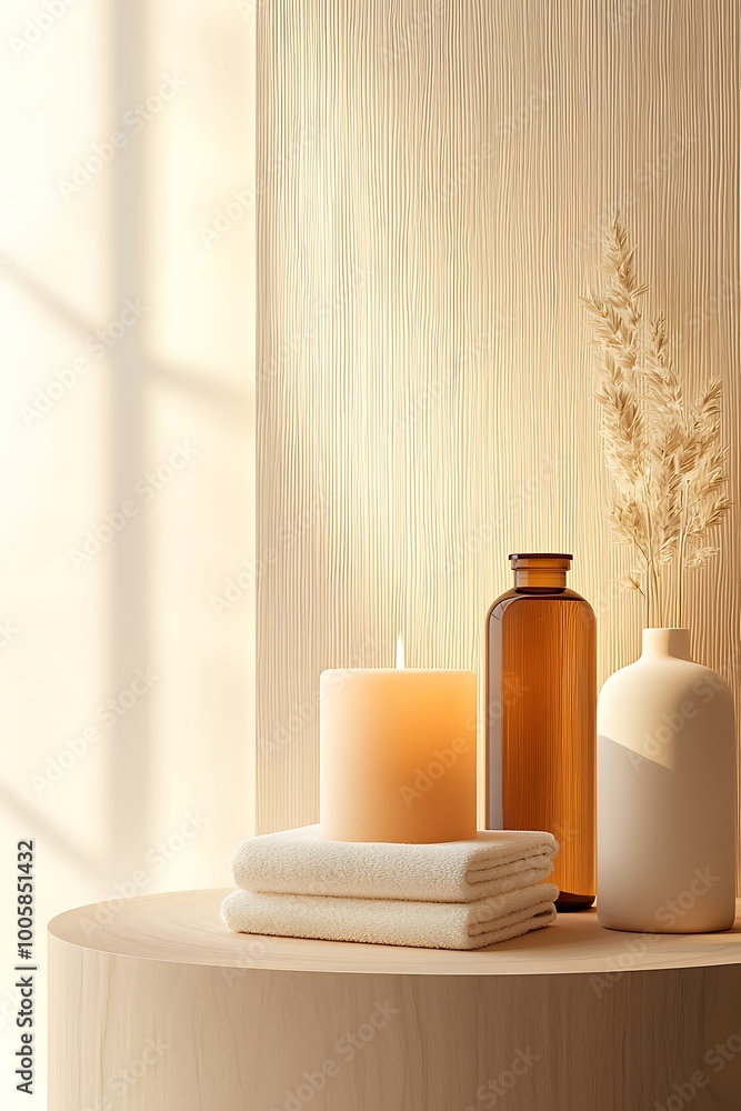 A peaceful aromatherapy session in a luxury spa with calming lighting A peaceful aromatherapy session in a luxury spa with calming lighting
