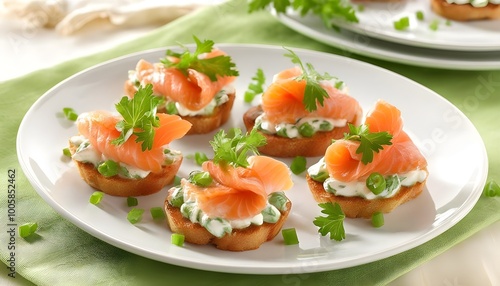 scallop appetizer on a bed of lambs lettuce