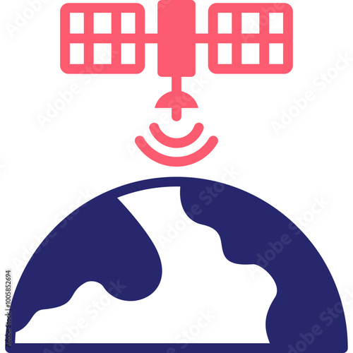 Remote Sensing Satellite Icon