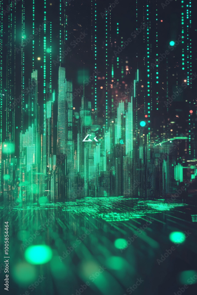 A crypto chart showing ticker going all the way up green A crypto chart showing ticker going all the way up green