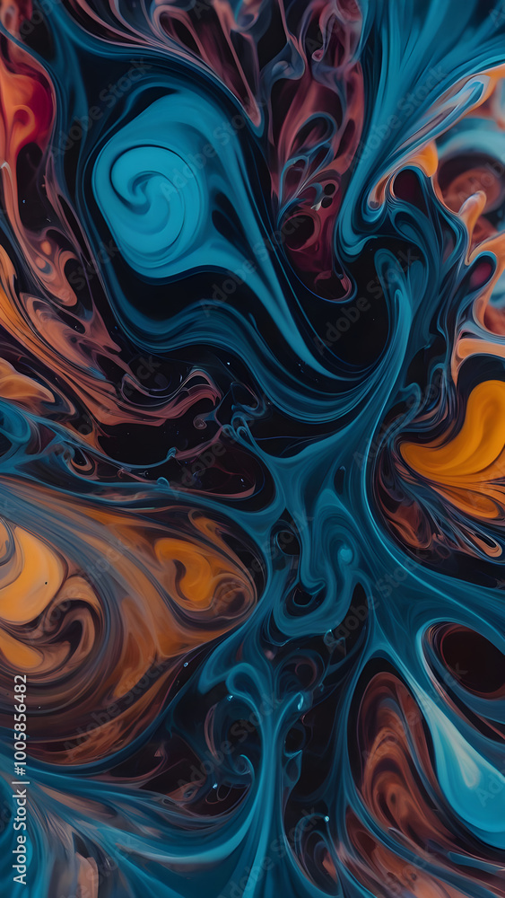a dynamic and colorful animation of a fluid, ink, swirling and interacting with itself a dynamic and colorful animation of a fluid, ink, swirling and interacting with itself