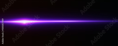 Light pink effect reflections, neon illumination in violet colors. Bright light lens. Police light effects, lines. Shiny stars, glowing sparks on a black background. Vector pink light effect