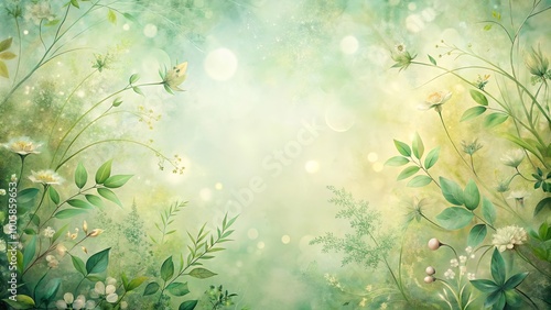 Dreamy Floral Meadow with Delicate Blooms and Glimmering Light