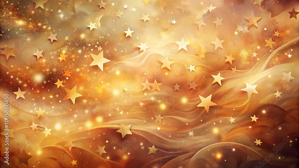 Golden Starry Sky, Swirling With Light and Dreams Golden Starry Sky, Swirling With Light and Dreams