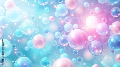 Floating Spheres in a Dreamy Blur of Color