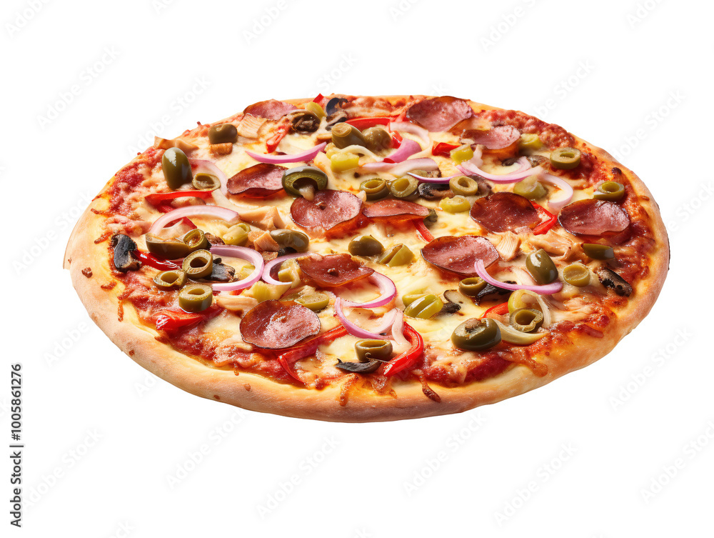 a pizza with olives and pepperoni a pizza with olives and pepperoni