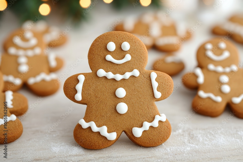 Christmas tree-shaped gingerbread cookies with white icing, perfect for festive holiday treats. Christmas tree-shaped gingerbread cookies with white icing, perfect for festive holiday treats.
