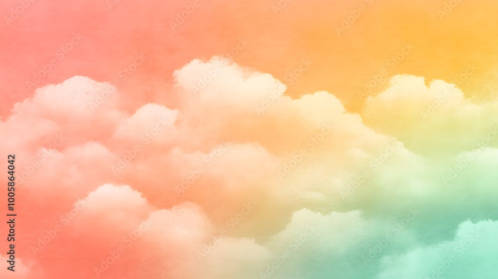 Abstract Watercolor Sky Background with Clouds in Pastel Colors Abstract Watercolor Sky Background with Clouds in Pastel Colors