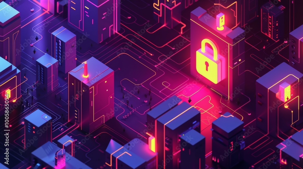 Minimal design depicting cybersecurity. Minimal design depicting cybersecurity.