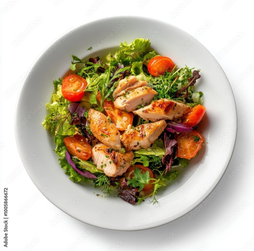 Grilled Chicken Salad with Cherry Tomatoes Grilled Chicken Salad with Cherry Tomatoes
