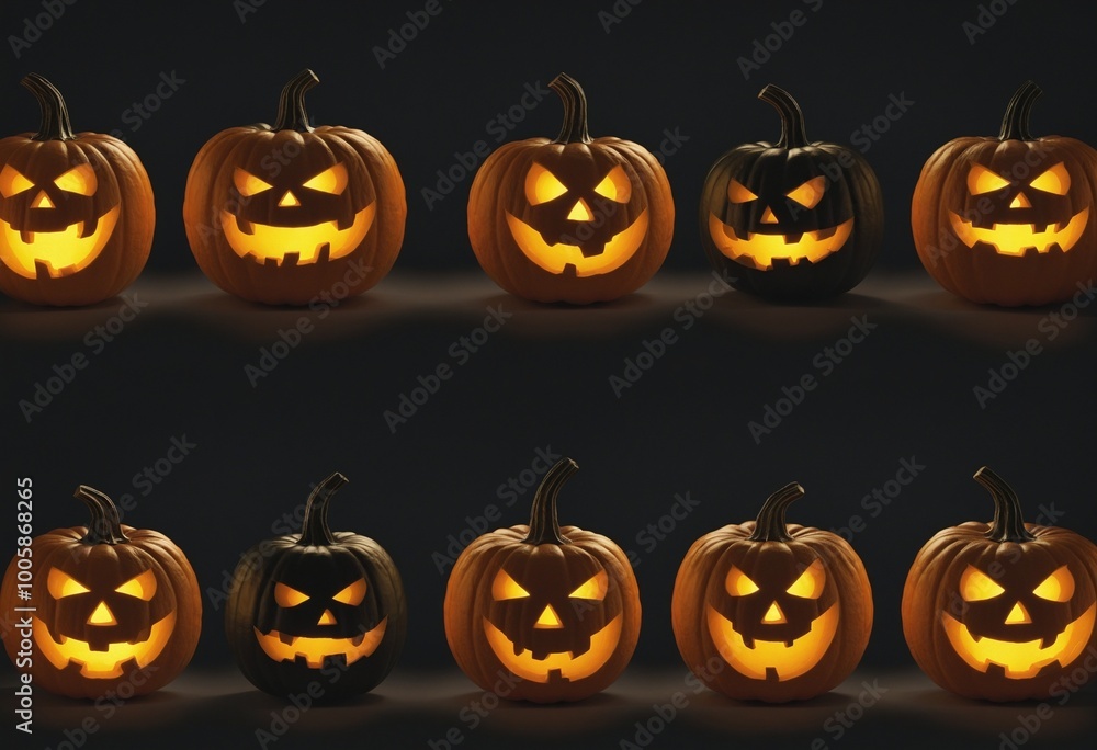 Halloween Pumpkins Illustration Halloween Pumpkins Illustration