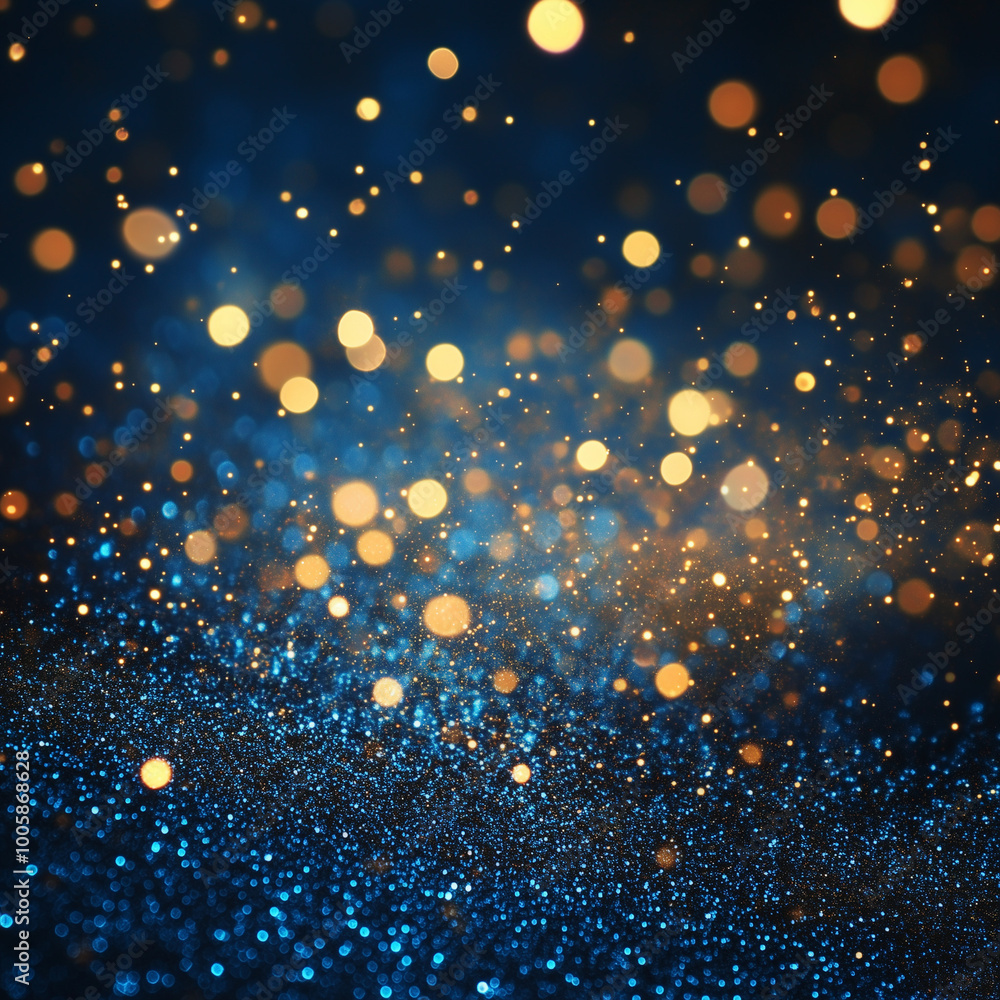 Φωτογραφία glitter vintage lights background. gold, silver, blue and black.