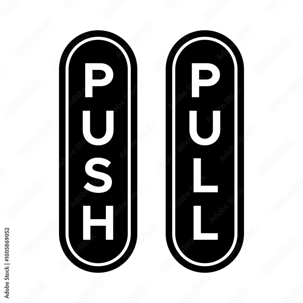 Push and pull black and white circle designs
Rounded corner push and pull vector sticker designs Push and pull black and white circle designs
Rounded corner push and pull vector sticker designs