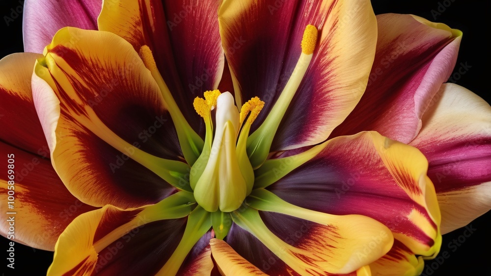 Tulip Heart: Focus on Central Stamens Tulip Heart: Focus on Central Stamens