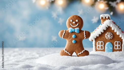 christmas gingerbread person photo