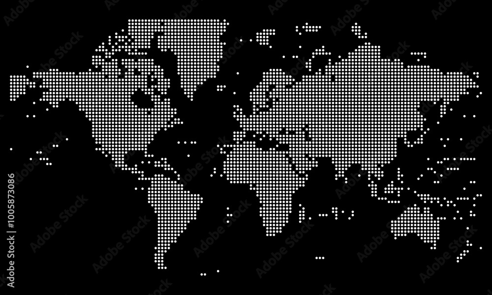 Dotted World Map Vector Design just Global Map Silhouette Dotted Pattern Map Dotted World Map Vector Design just Global Map Silhouette Dotted Pattern Map