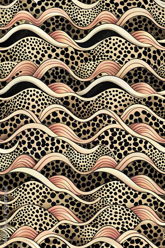 Seamless Wavy Ocean Pattern Design with Blue Water Texture Seamless Wavy Ocean Pattern Design with Blue Water Texture