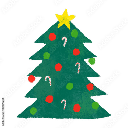 飾りつけされたクリスマスツリー