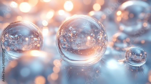 Wallpaper Mural Abstract Glass Spheres with Bokeh Torontodigital.ca