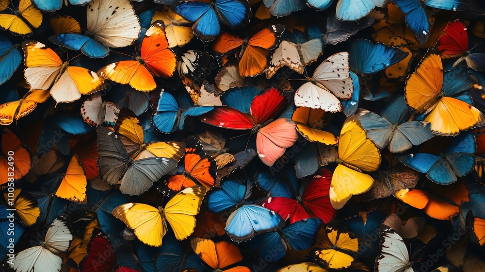 Many different bright butterflies as background, butterfly backgound Many different bright butterflies as background, butterfly backgound
