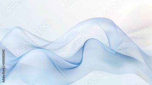 Abstract Flowing Lines in White and Blue,copy space
