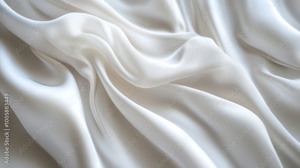A close-up of flowing white fabric, showcasing its smooth texture and elegant draping. A close-up of flowing white fabric, showcasing its smooth texture and elegant draping.