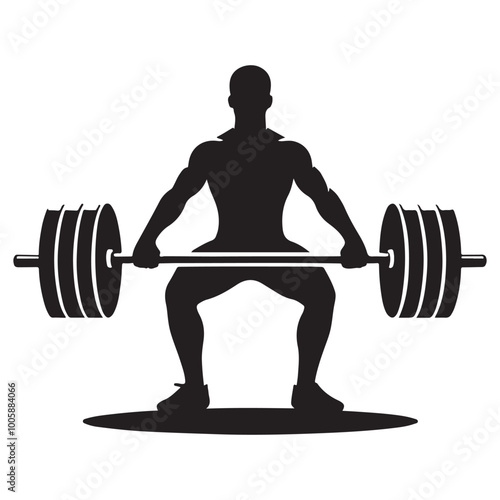 Weightlifter Lifting Barbell