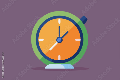 Minimalist abstract clock symbolizing daylight saving time change and seasonal transition