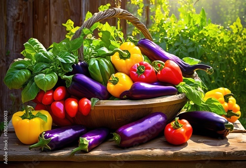 vibrantly arranged fresh ingredients showcasing colorful palettes bounty culinary inspiration, fruits, vegetables, colors, freshness, herbs, spices