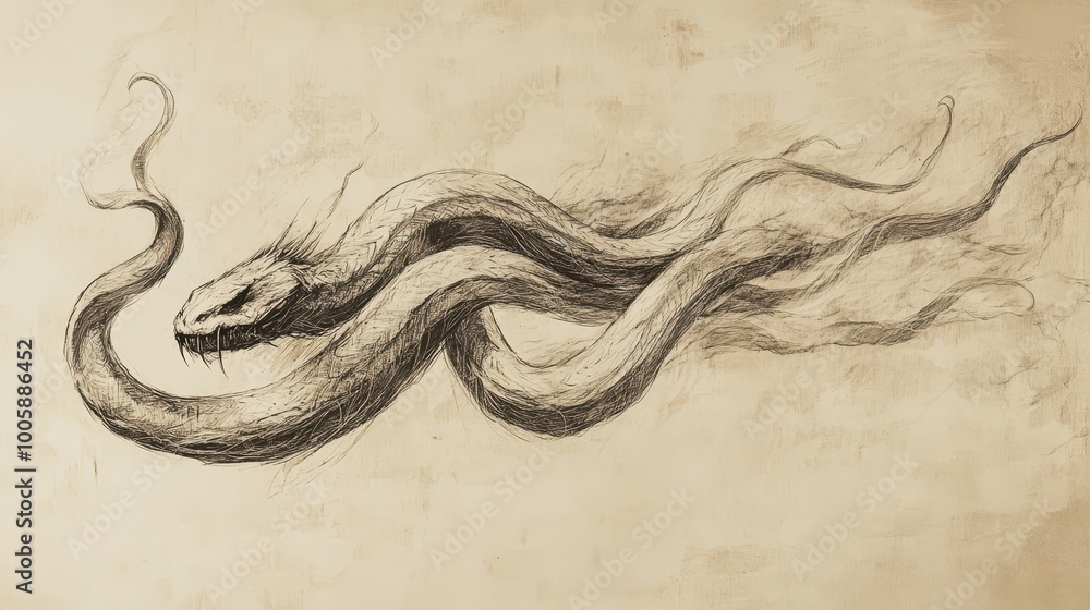 Obraz premium Defeating Darkness: Lord Stands Victorious Over Leviathan, Reflecting Divine Triumph Over Evil