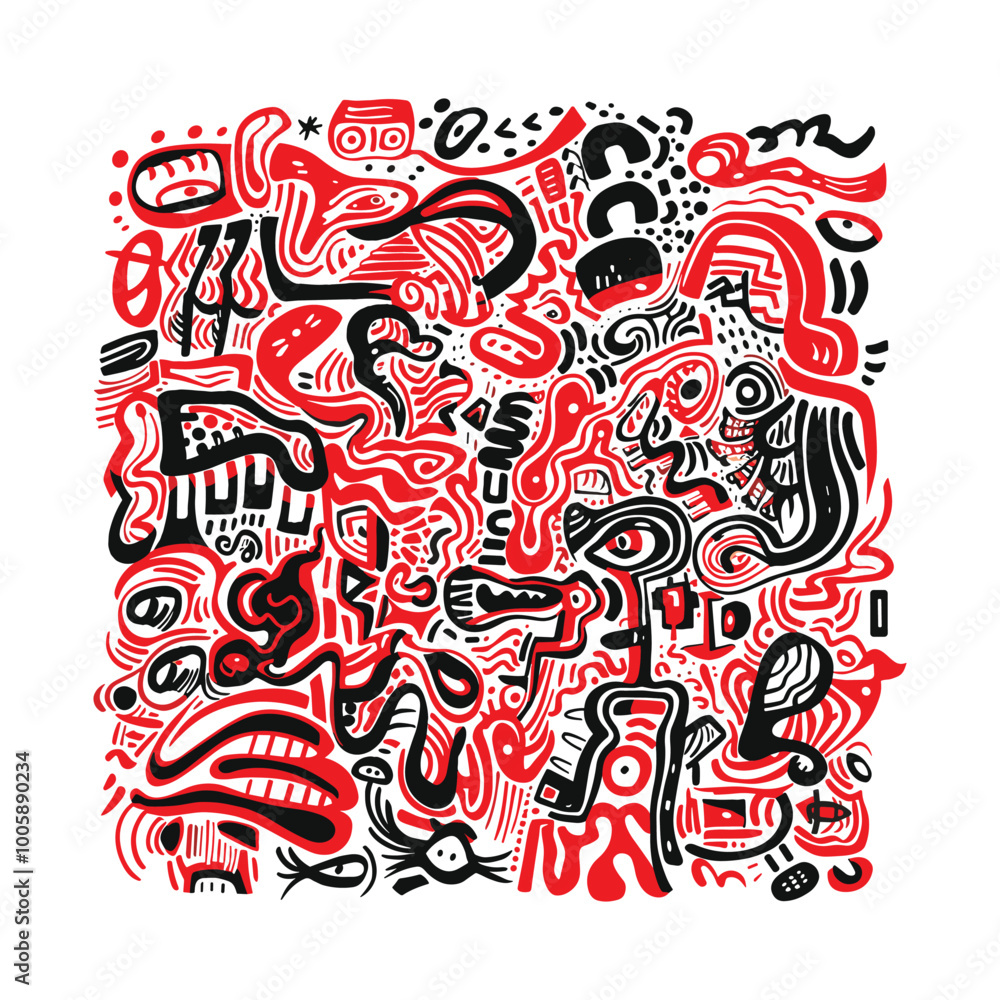 Abstract Hand Drawn Doodle Vector Design Abstract Hand Drawn Doodle Vector Design