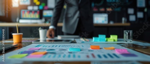 Wallpaper Mural Entrepreneur in Suit Reviewing Business Documents Torontodigital.ca