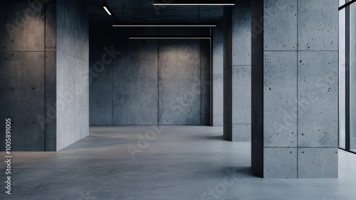 Office space and clean lines in a concrete and glass building