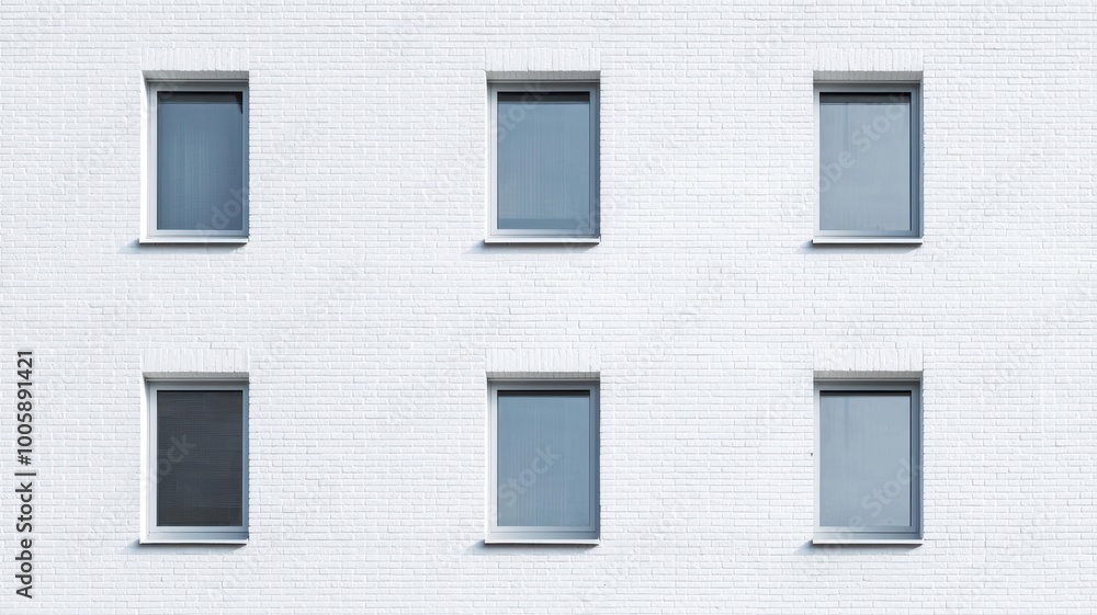 White brick building with minimalist design for functional public use White brick building with minimalist design for functional public use