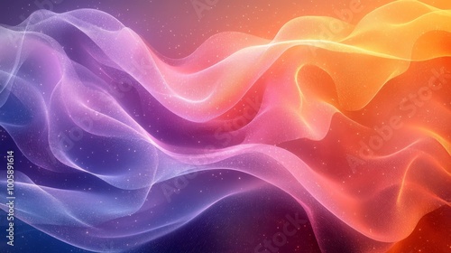 Colorful abstract waves and gradient design