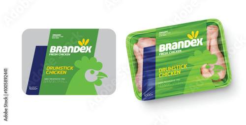 DRUMSTICK Chicken Label Tray Design 1 2 - Packaging Label Design