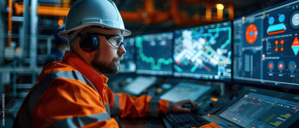 Technicians Operating High-Tech Equipment in Industry Technicians Operating High-Tech Equipment in Industry