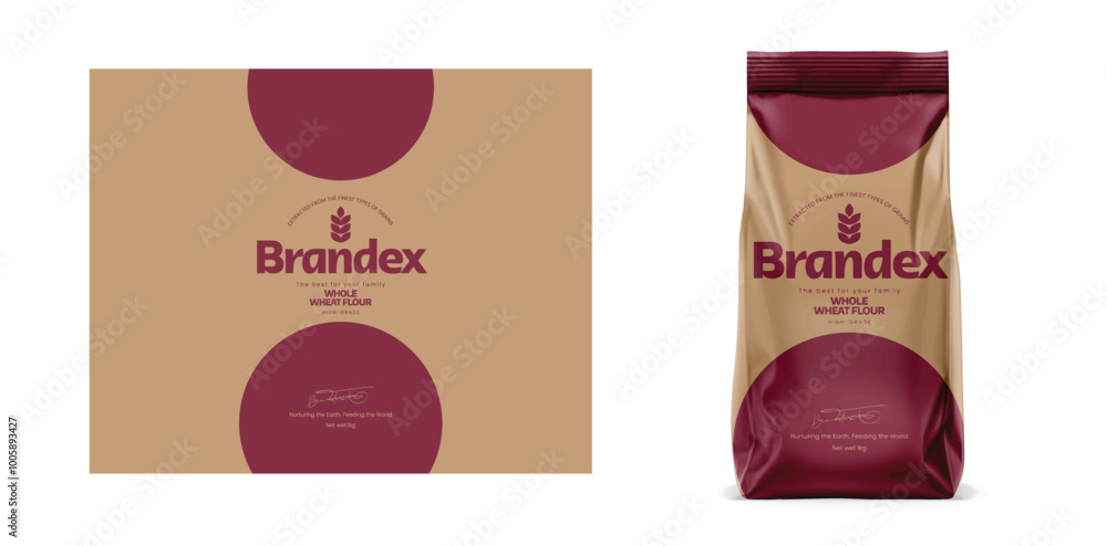 Wheat Flour3 - Packaging Label Design Wheat Flour3 - Packaging Label Design