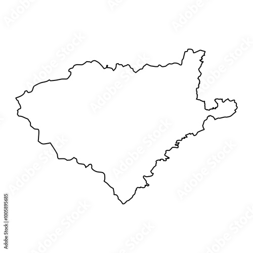 Kasur district map, administrative division of Pakistan. Vector illustration.