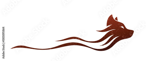 The symbol of a stylized red fox.
