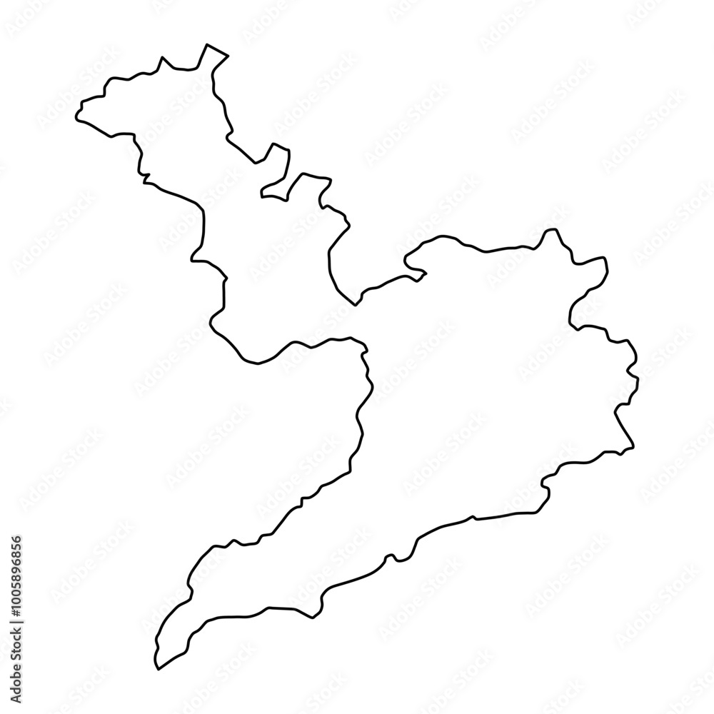 Obraz premium Nankana Sahib district map, administrative division of Pakistan. Vector illustration.